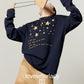 Star Print Cotton T-Shirt / Denim Mini Skirt LLA0661