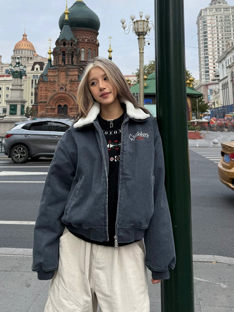 Fur Collar Fleece Work Jacket CYE0058