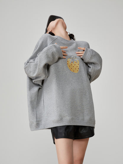 Strawberry Print Crewneck Sweatshirt FER0050