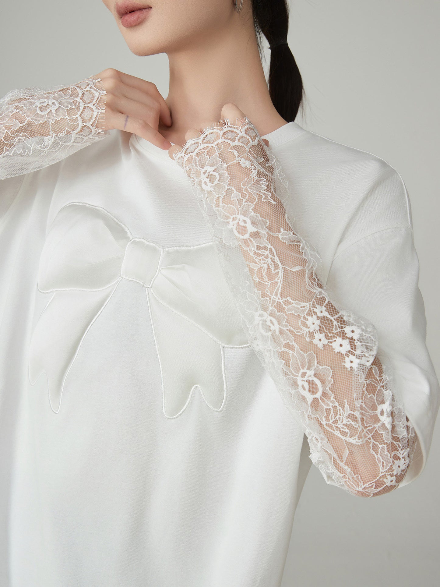 Lace Docking T-Shirt Dress FER0150