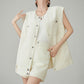 Round Collarless Vest / Half Pants FER0344