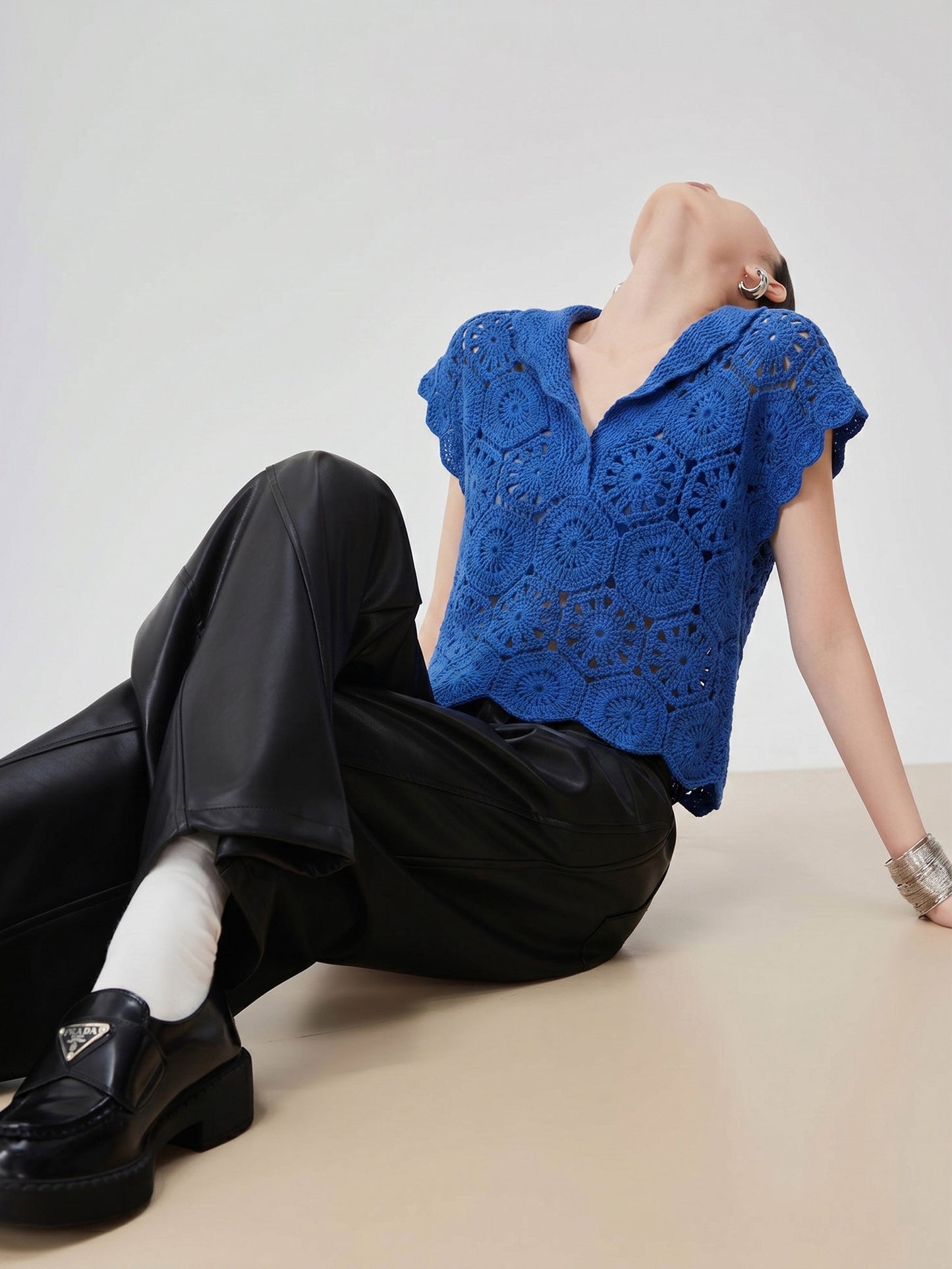 Crochet Knit Polo Summer Knit FER0263