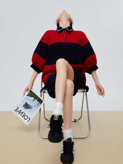 Oversized Polo Shirt Knit FER0255