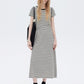 Border Slim Fit Long Dress SHN0001