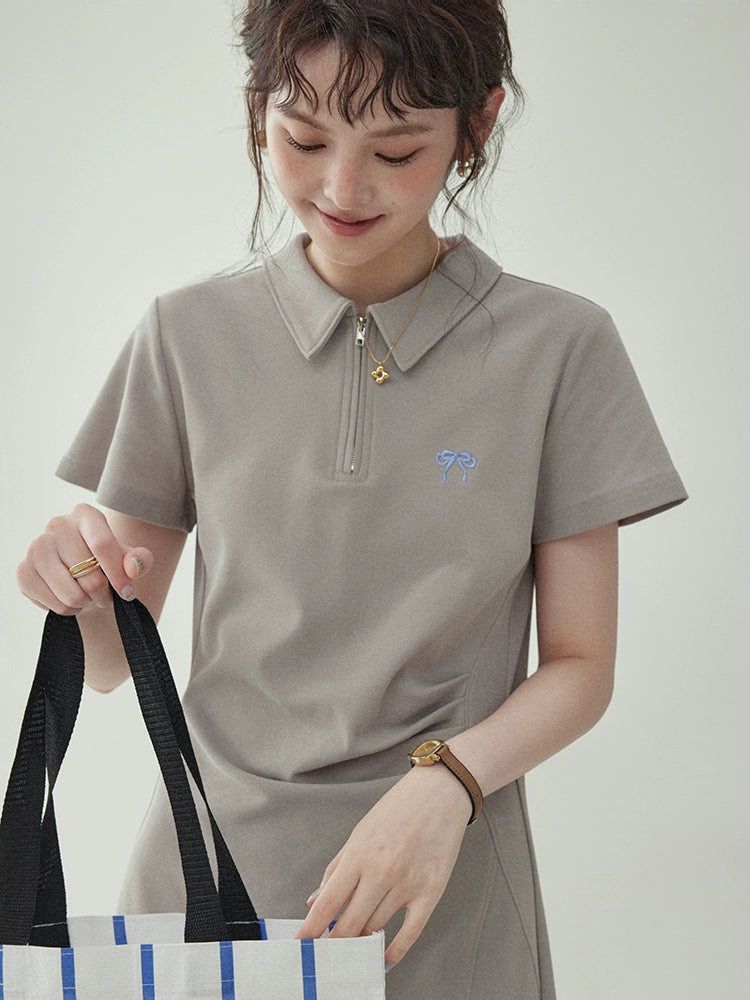 Half Zip Polo Dress AMU0004