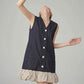 Indigo Denim Docking Frill Dress FER0191