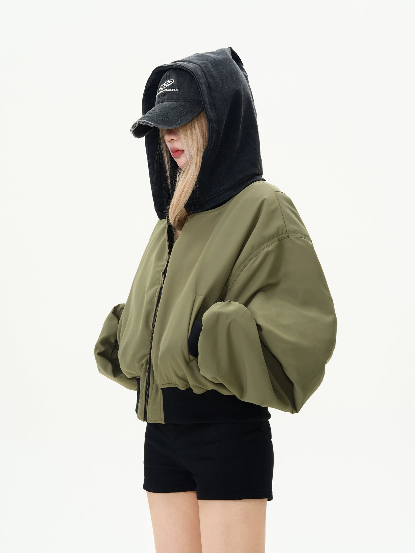 Reversible Bomber Leather Jacket MAD0008