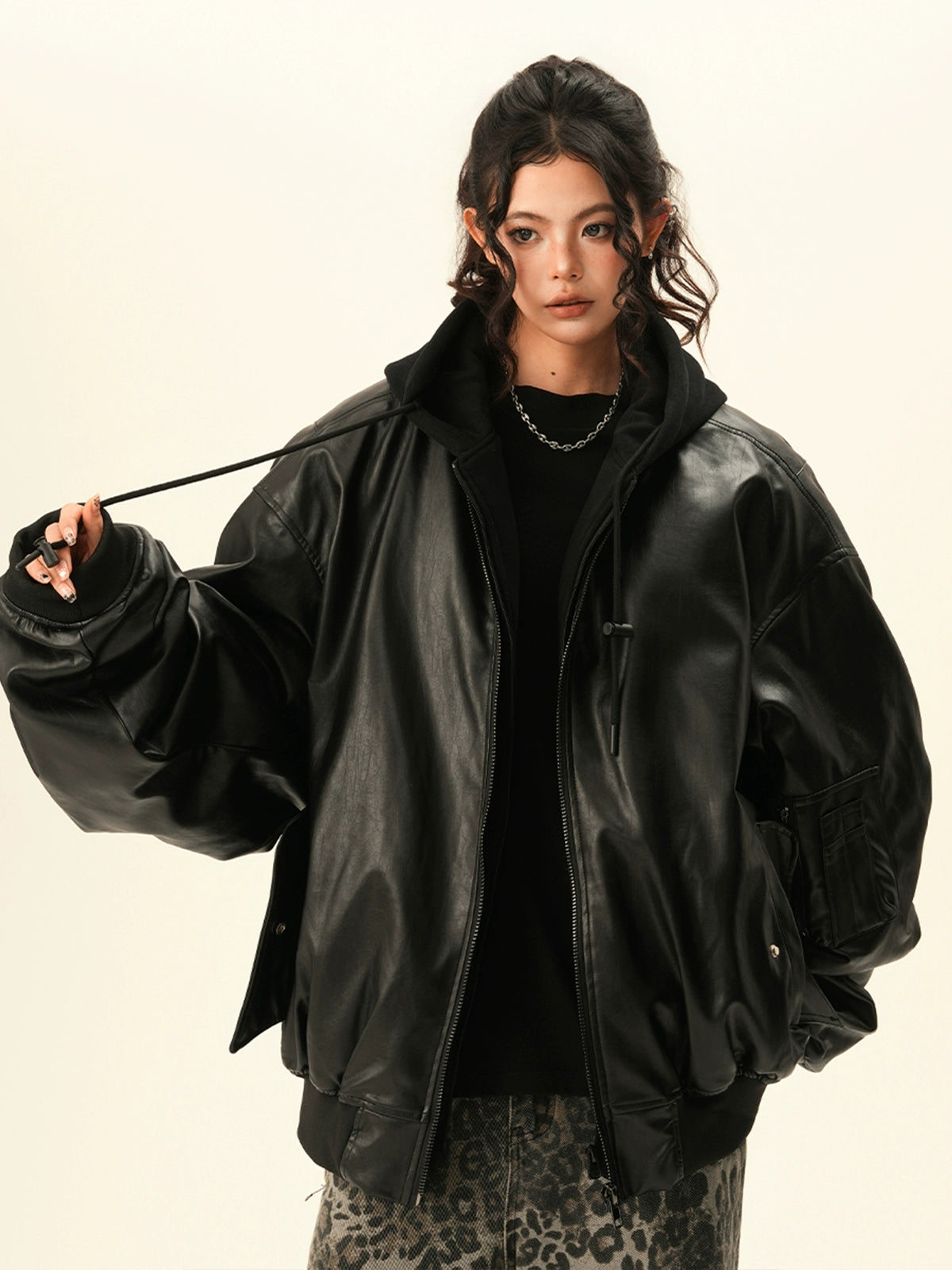 PU Leather Padded Jacket  BWA0006