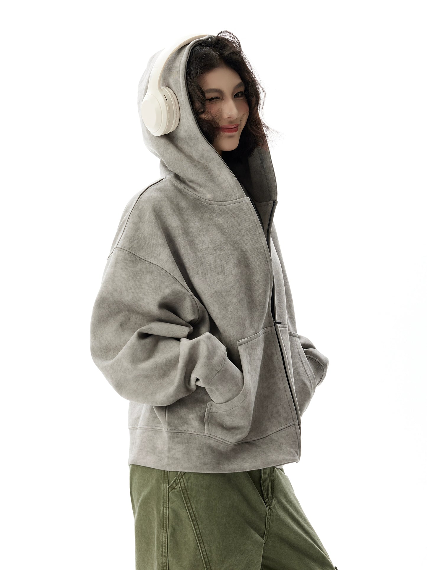 Vintage Zip Up Hoodie  HGX0038