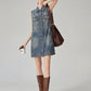 Vintage Sleeveless Denim Mini Dress FER0190