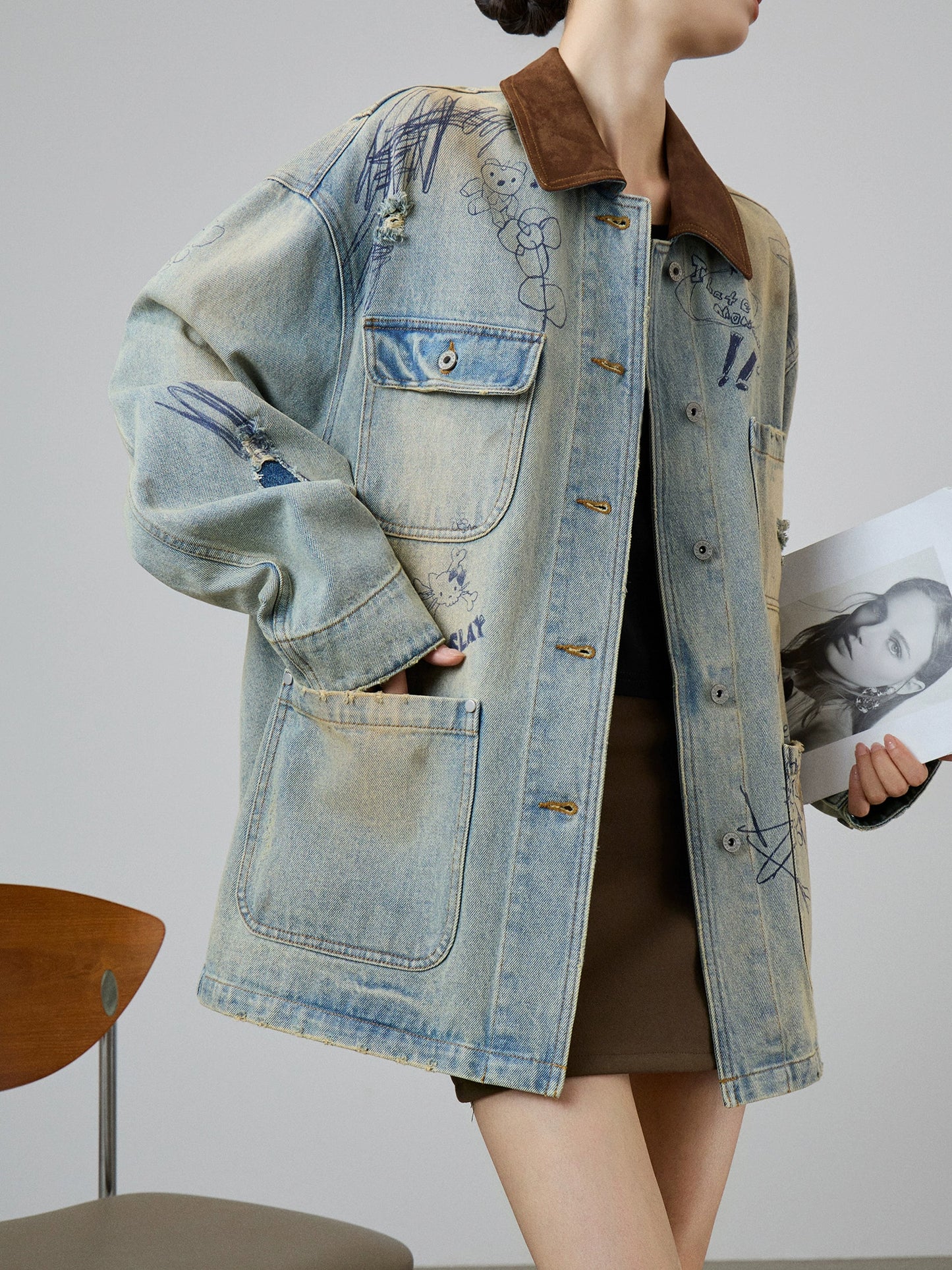 Work Pocket Denim Jacket SUY0004