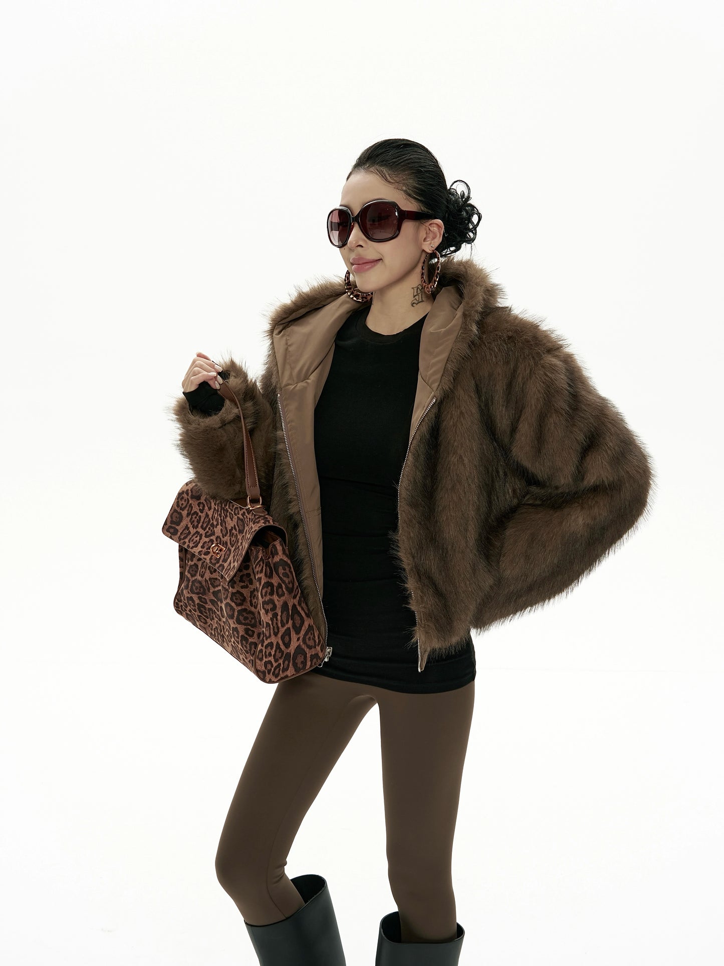 Big Hood Fur Coat ZRS0087