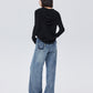 Henley Neck Tight-Knit Hoodie SHN0064