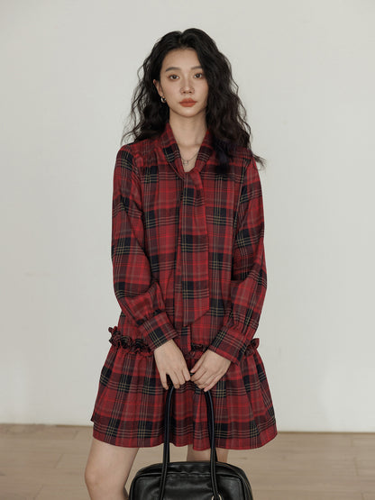 Vintage Plaid Dress VAS0186