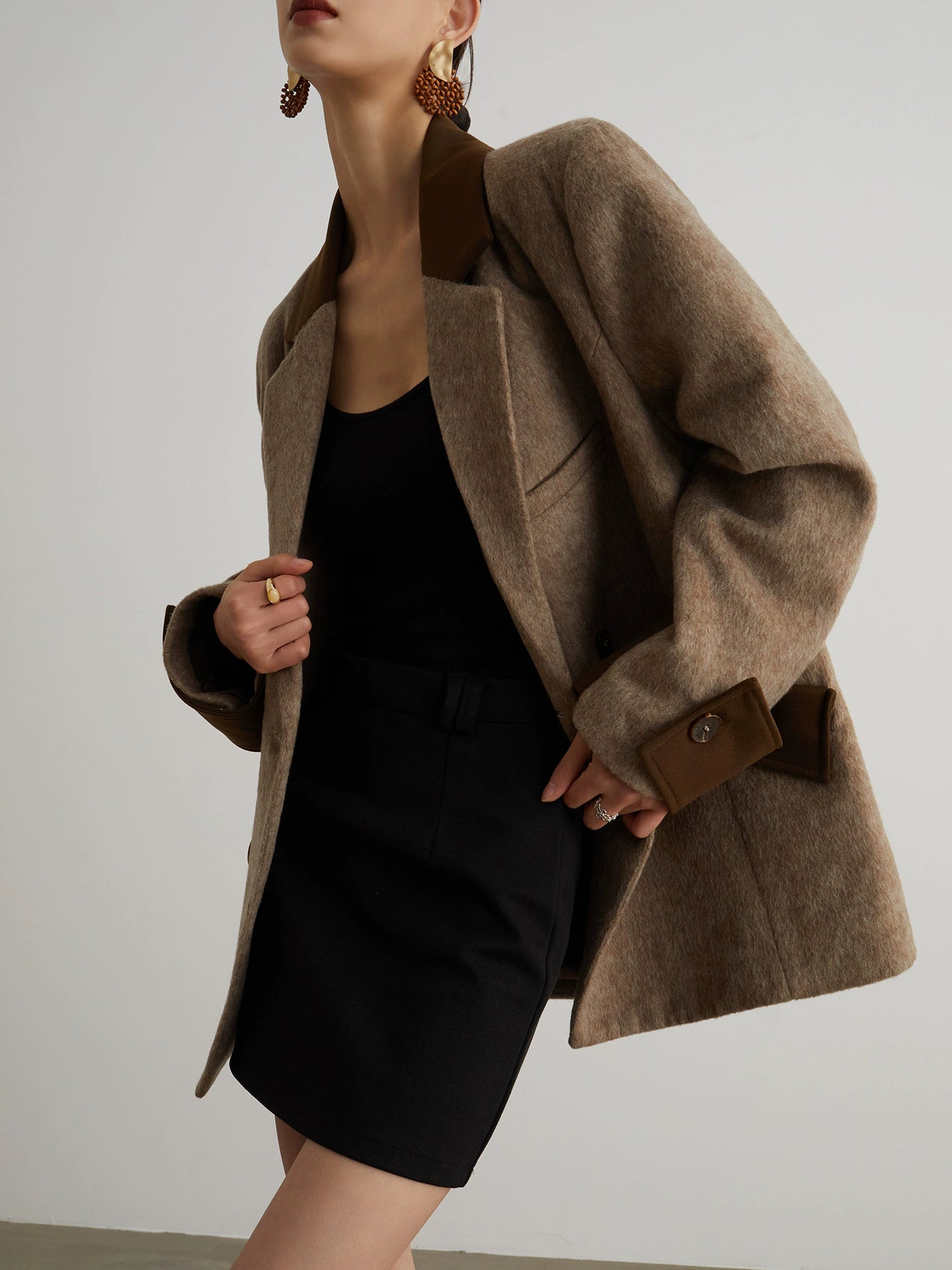 Luxury Suede Jacket / Tight Mini Dress SUY0012