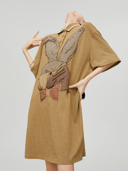 Bunny Polo Shirt Mini Dress FER0356