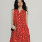 Floral Patterned Sleeveless Dress VAS0110