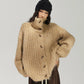 Stand Collar Ribbed Knit Cardigan ACS0392