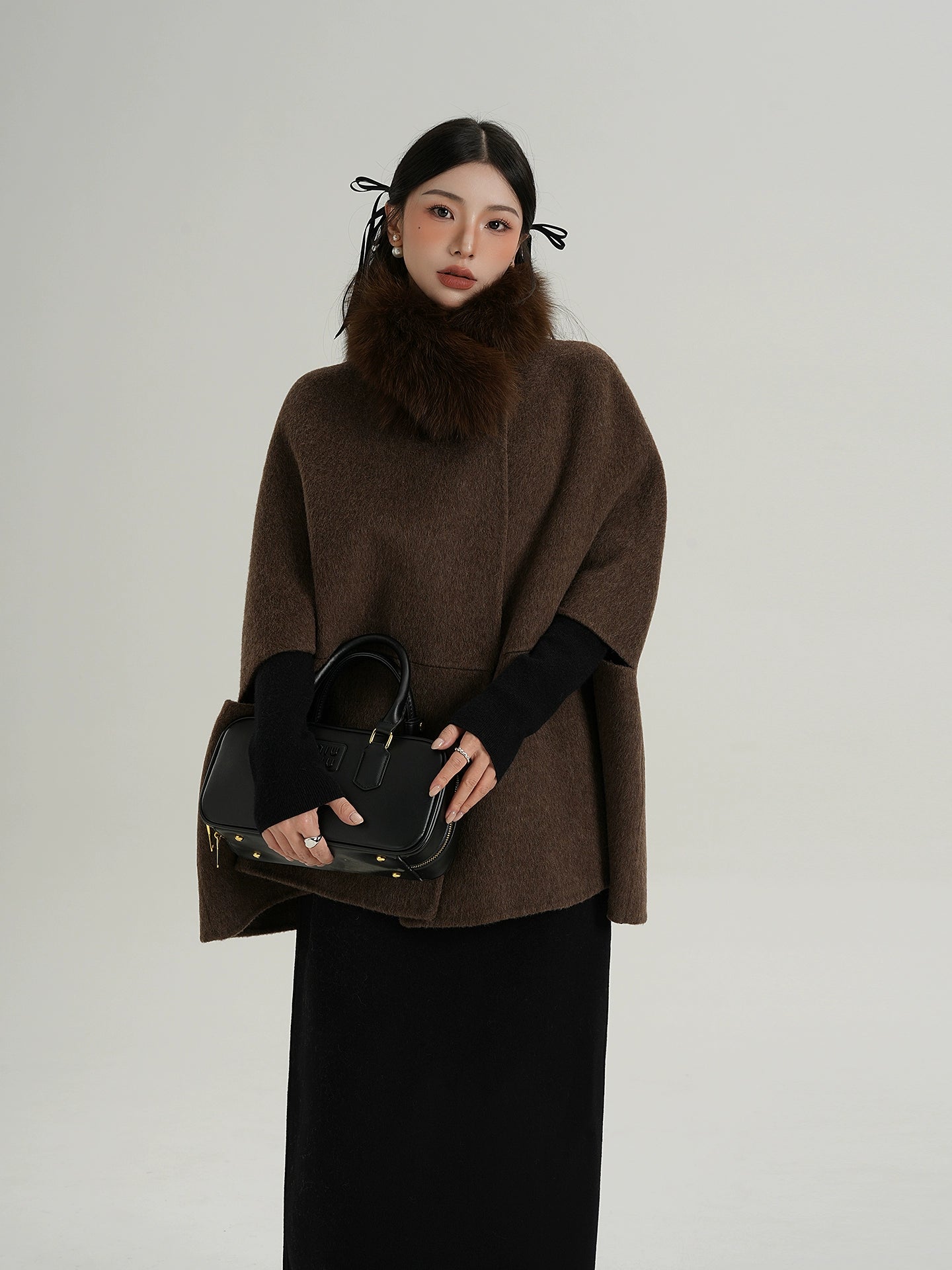 Fur Muffler Cape Coat SRS0402