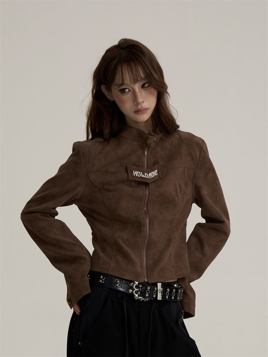 Suede Cropped Jacket ONP0003