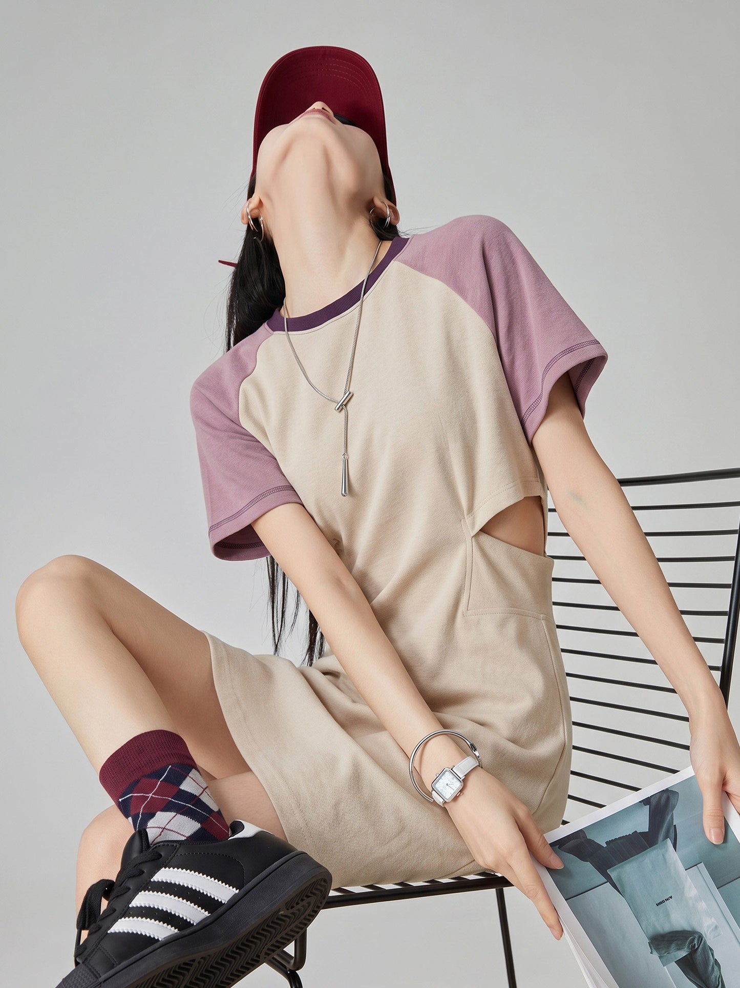 Waist Cut-Out T-Shirt Dress FER0267