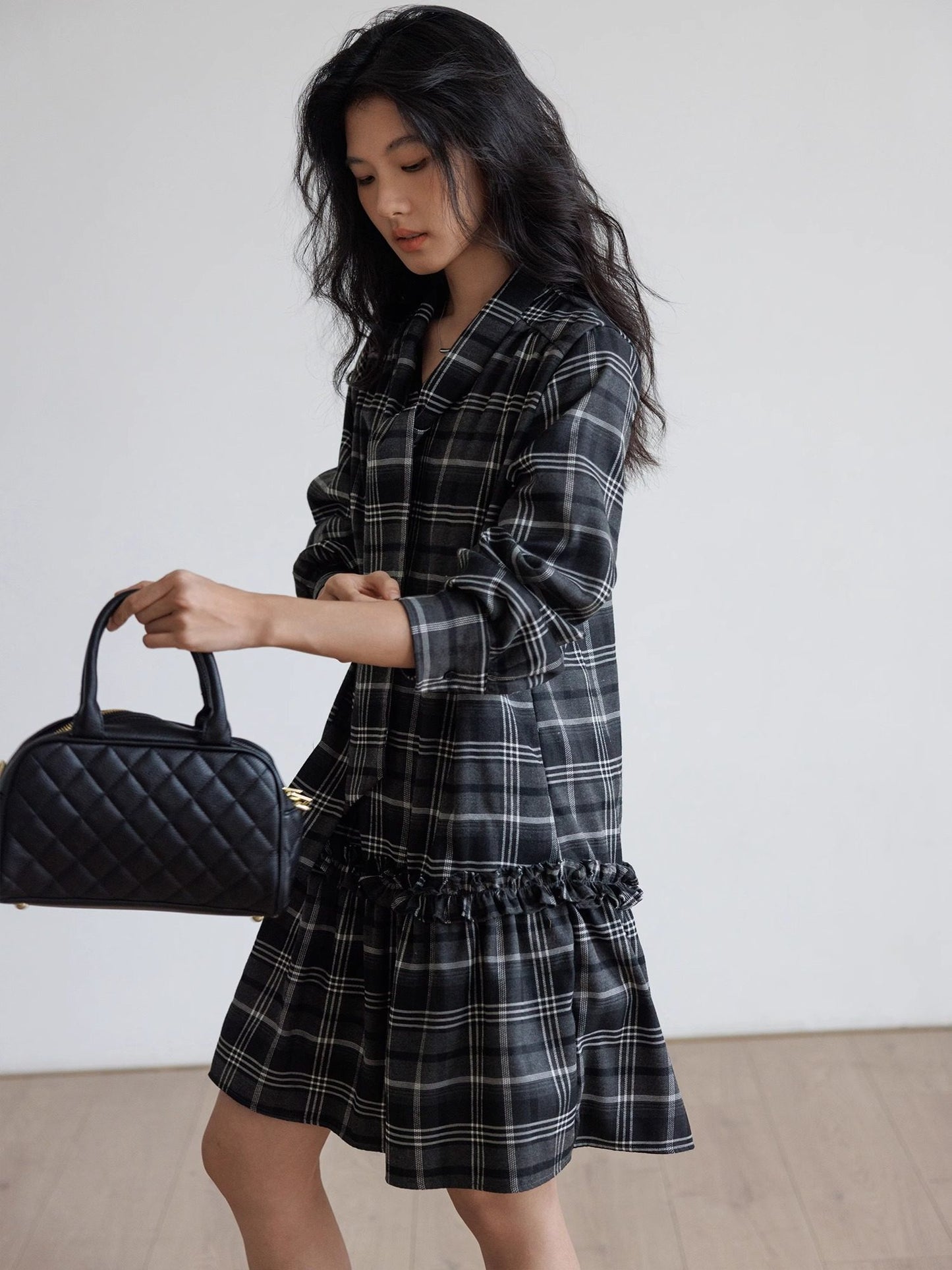 Vintage Plaid Dress VAS0186