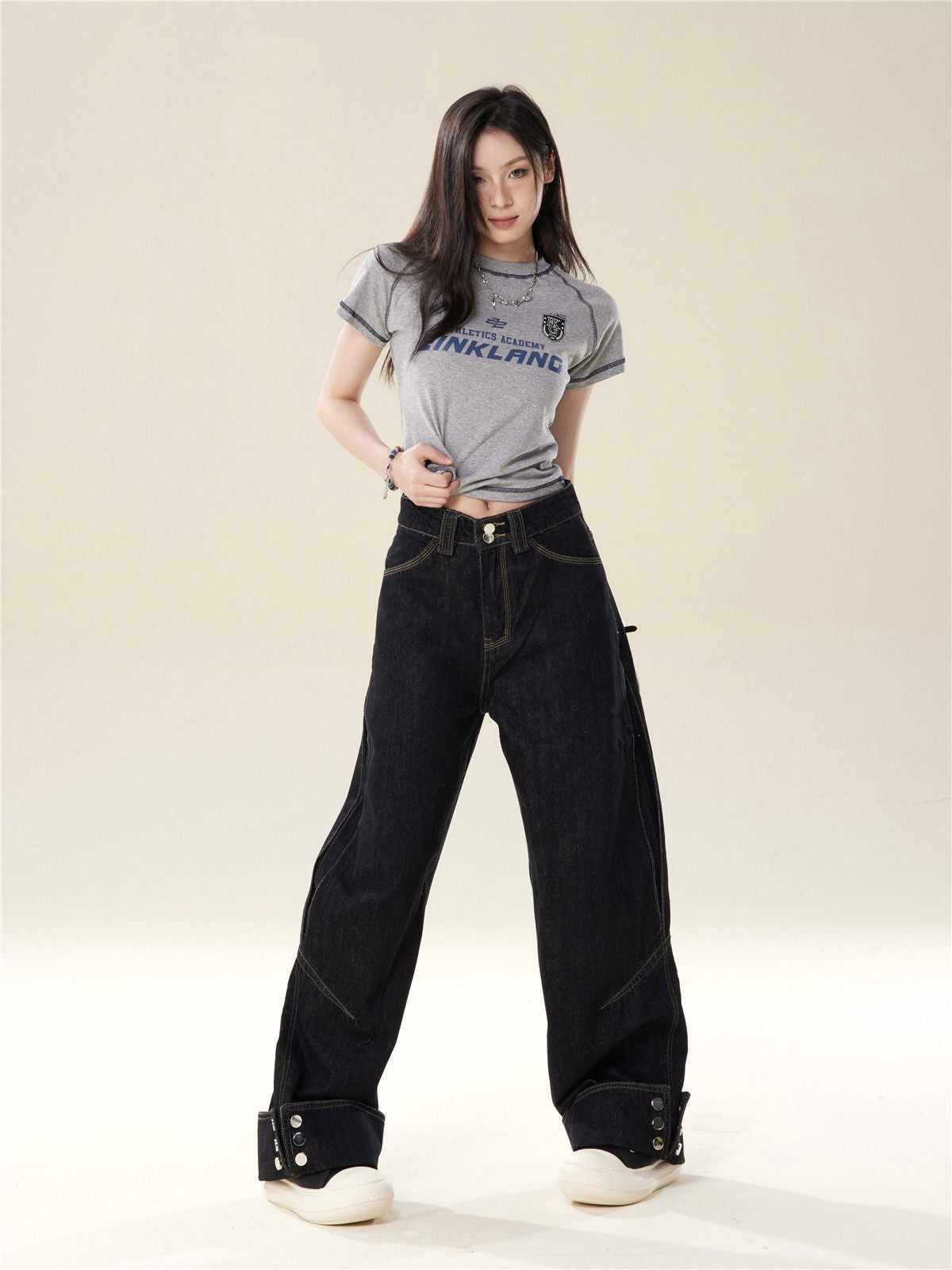 Loose Straight High-Waist Jeans ONP0005