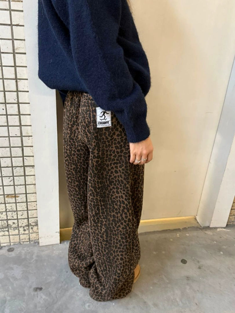 Leopard Print Wide Pants CYE0009