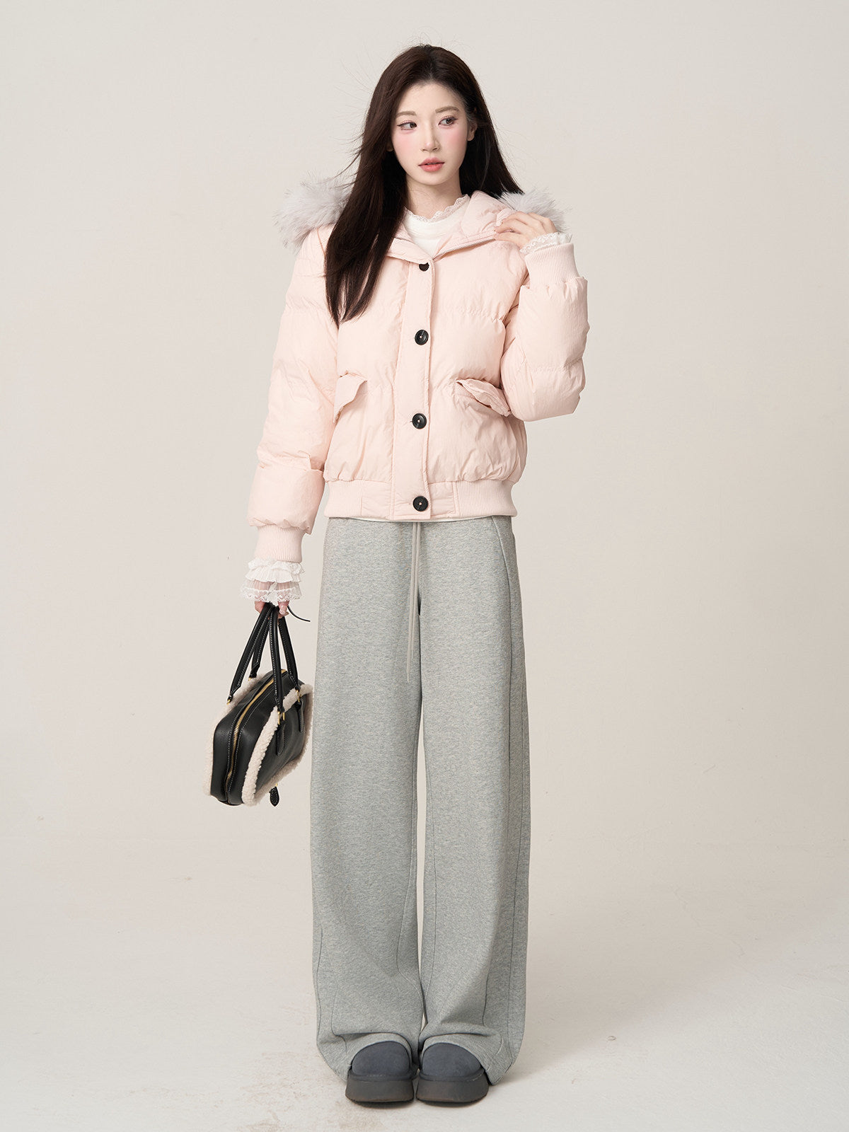 Fur Collar Puffed Jacket WDB0010