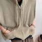 Double Zip Rib Knit Vest DAZ0008