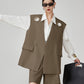 Gold Eyelet Big Vest / Wide Half Pants FER0281