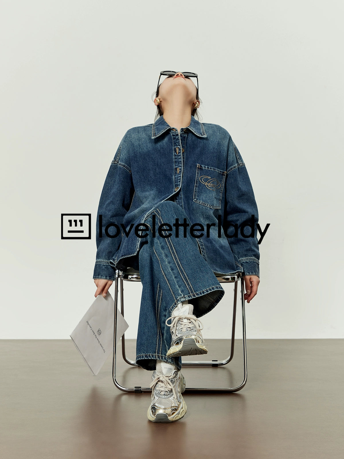 Retro Washed Denim Jacket / Straight Denim Pants LLA0017