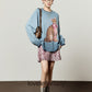 Leopard Print Oversized Sweatshirt / Leopard Mini Skirt LLA0666