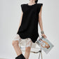 Lace Switching Asymmetry Dress FER0139