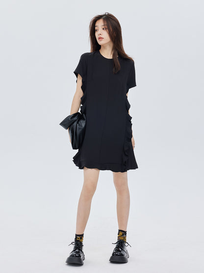 Side Ruffle Frill Mini Dress SHN0052
