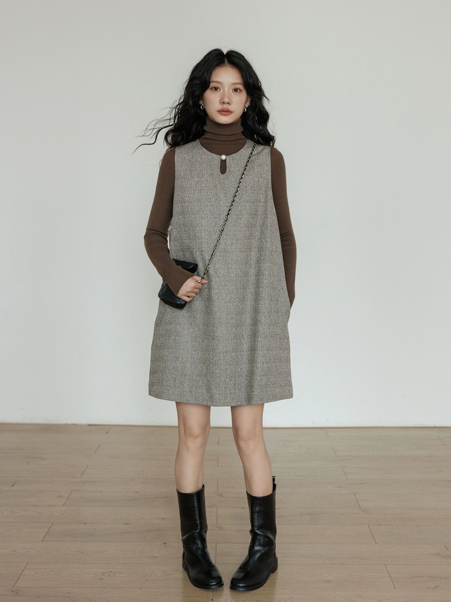 Crew Neck Vest Dress VAS0170
