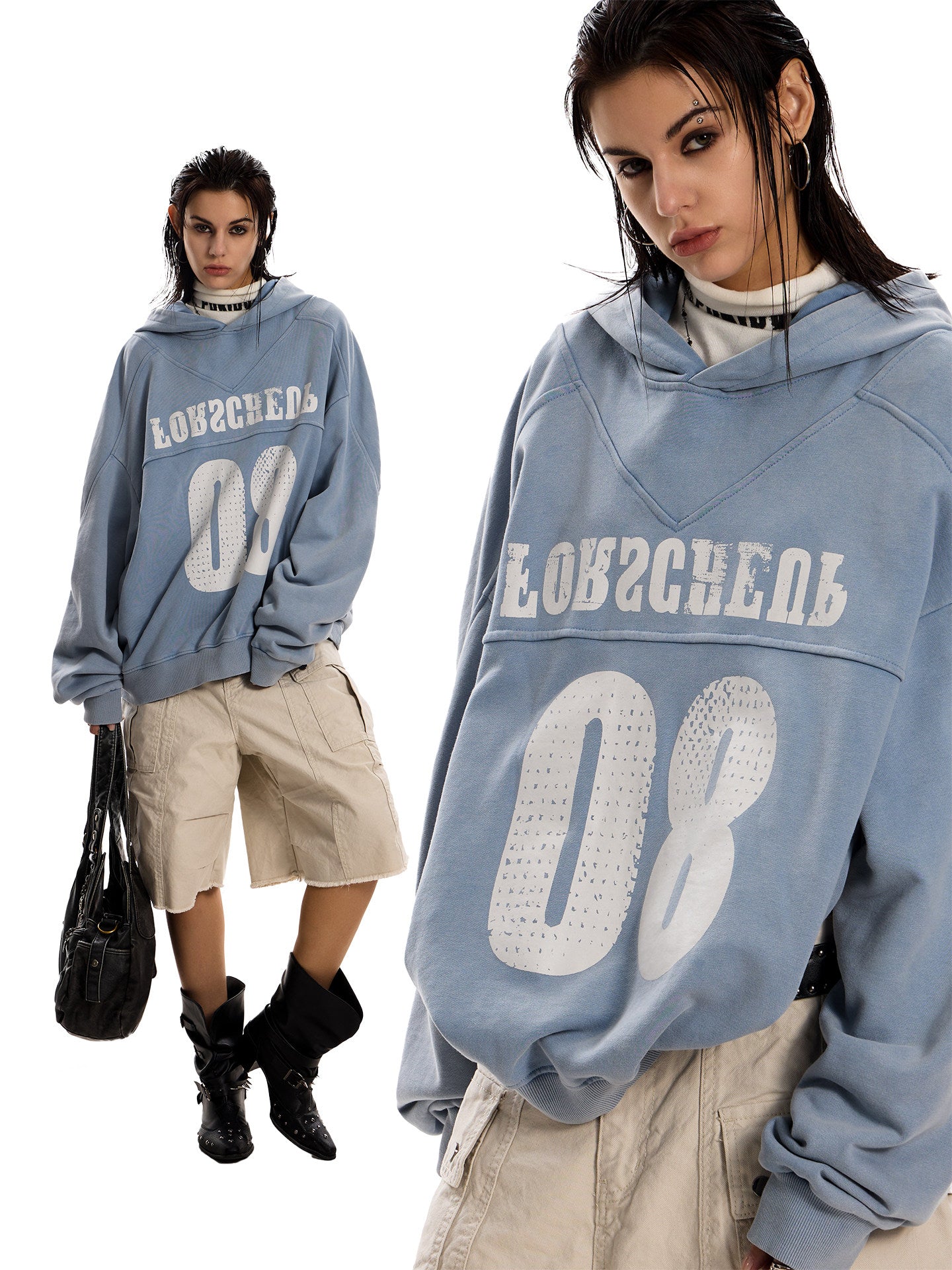 Number Logo Pullover Hoodie ZTS0024