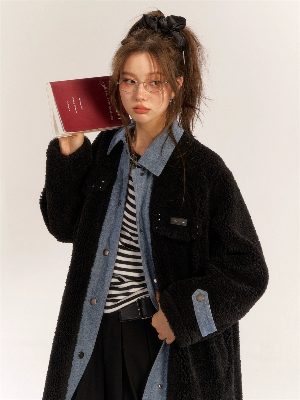 Denim Shearling Casual Coat  ASG0050