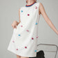 3D Pom-Pom Sleeveless Dress FER0146