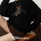 Tiger Round-Neck Knit / Leopard Mini Skirt LLA0633
