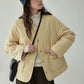 Wave Quilting Collarless Jacket AMU0045