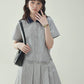 Checked Pleated Mini Dress AMU0003