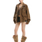 Stand Collar Suede Work Jacket BGS0021