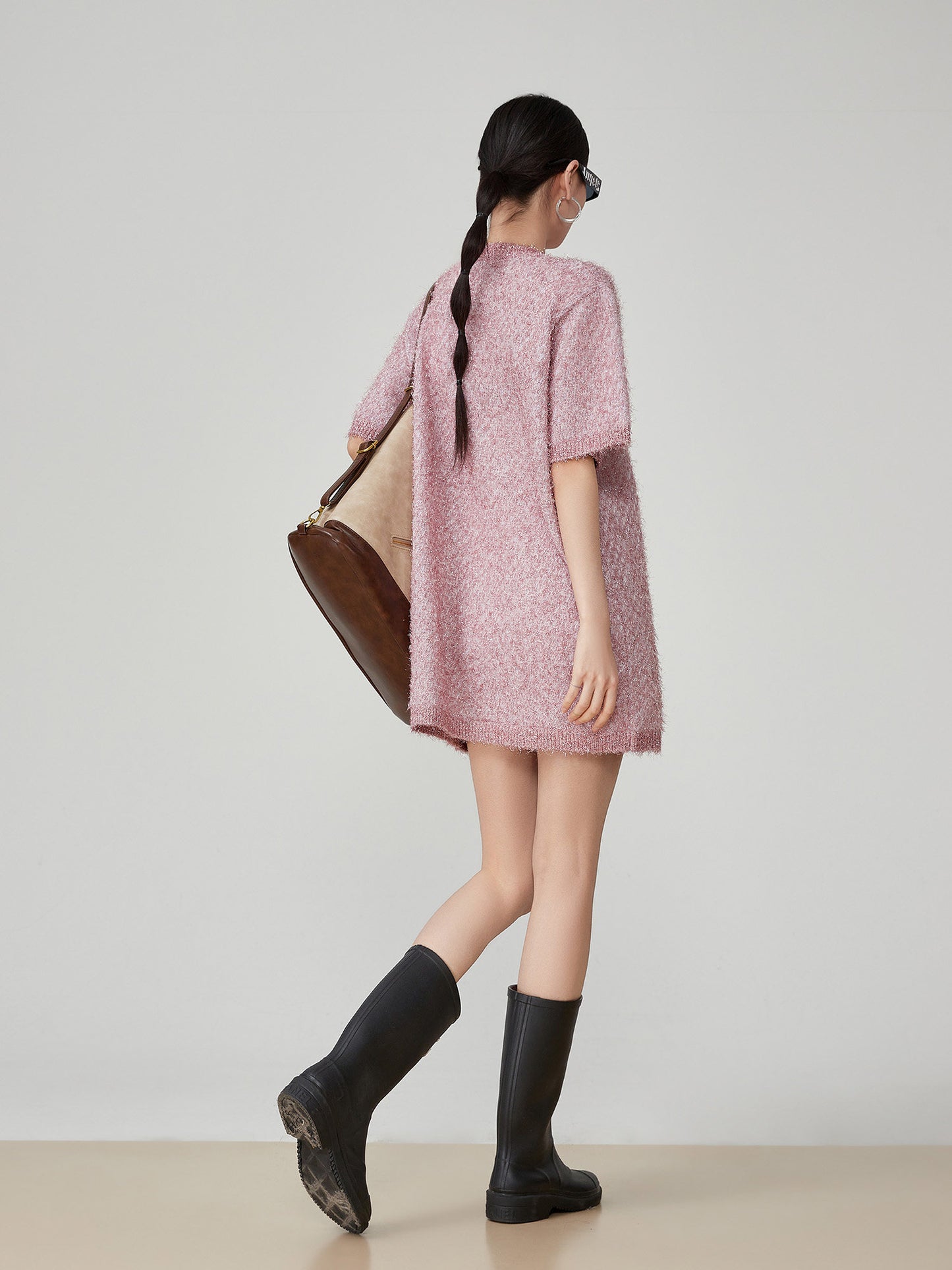 Shaggy Knit Mini Dress FER0125