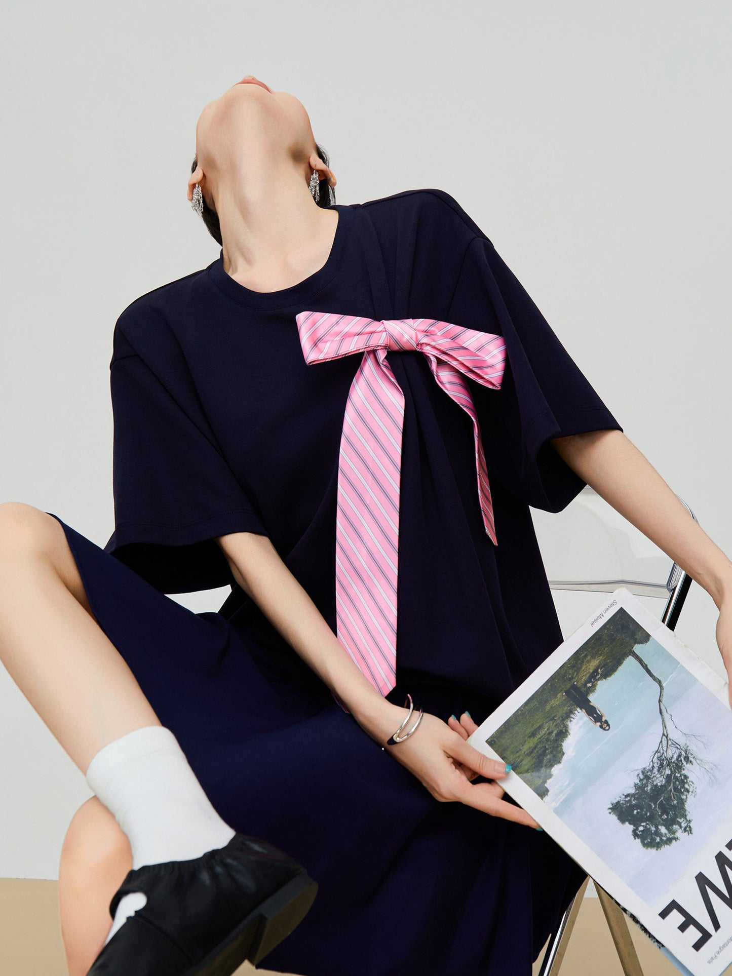 Big Ribbon Oversized T-Shirt FER0332