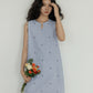 Ribbon Embroidered Sleeveless Dress VAS0092