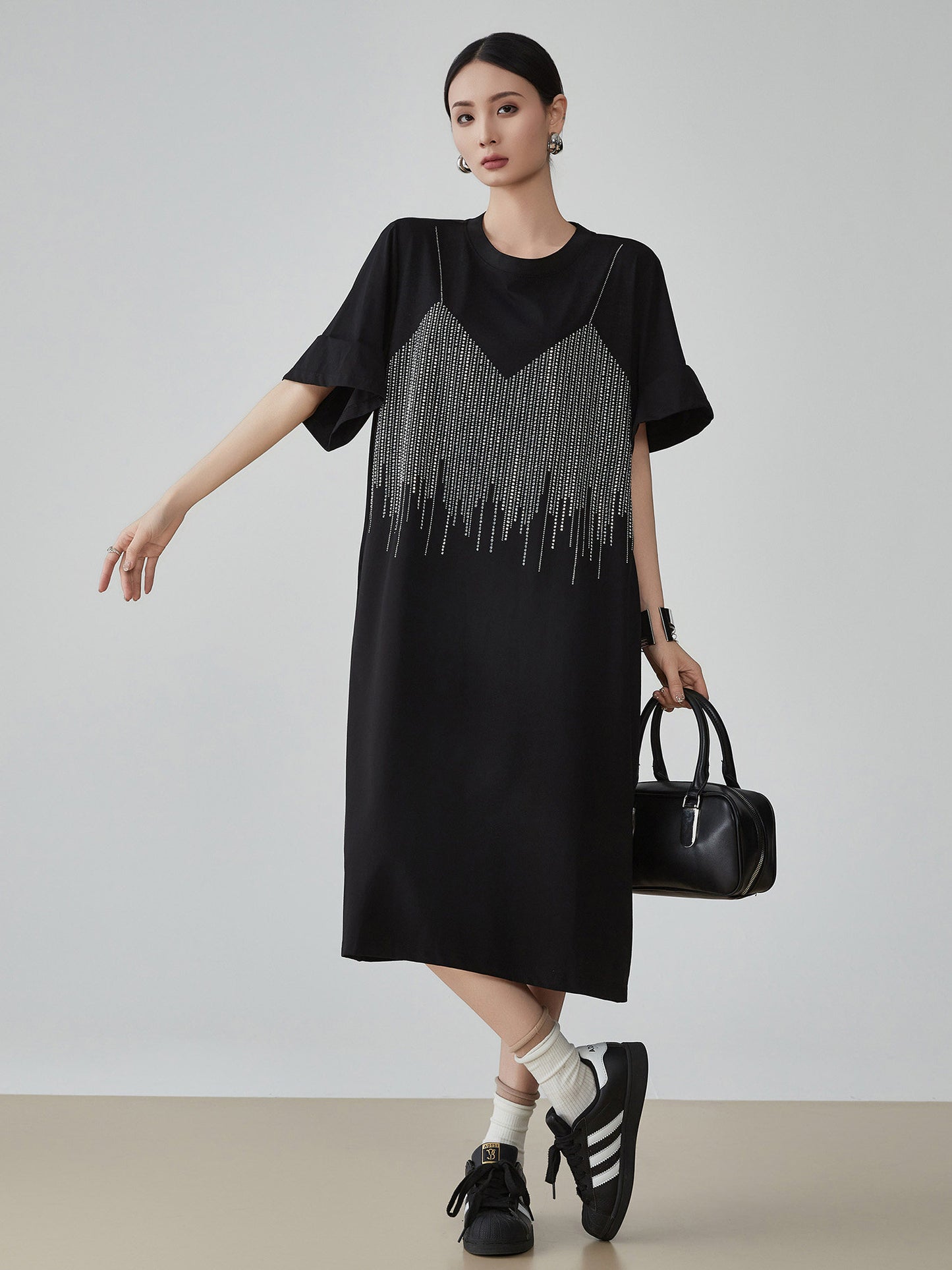 Layered-Style T-Shirt Dress FER0195