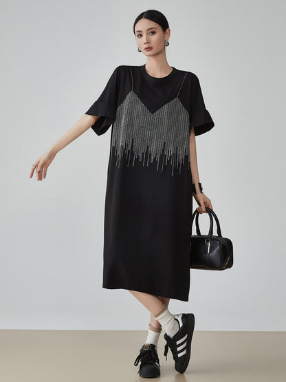 Layered-Style T-Shirt Dress FER0195