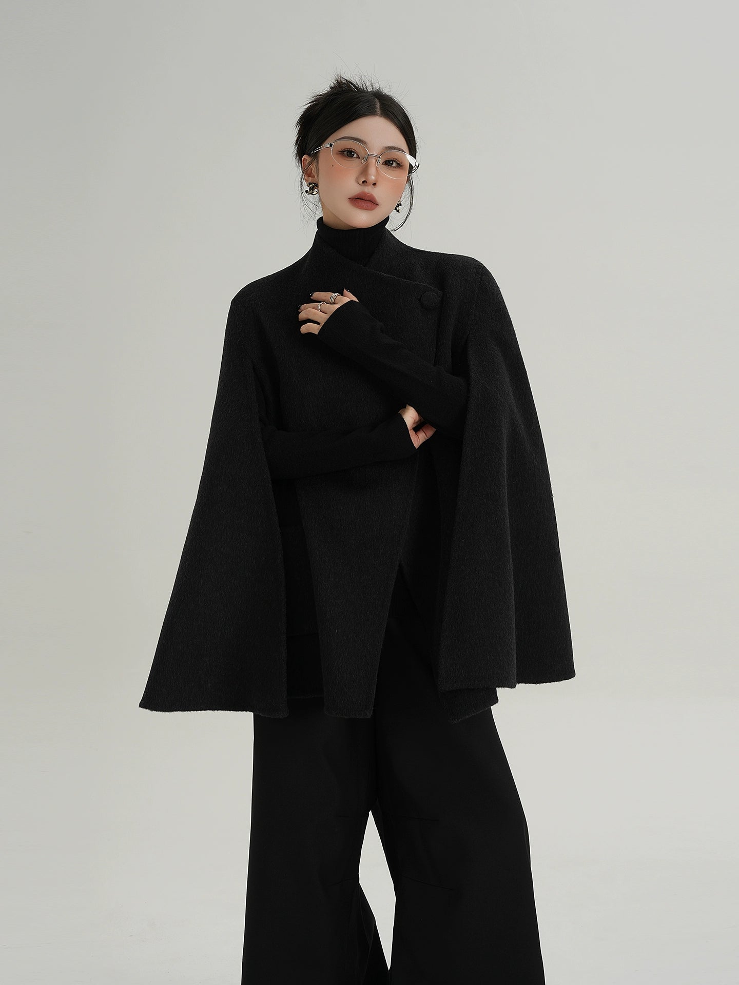 Wool Poncho Coat SRS0371