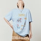 Vintage Print Short-Sleeve T-Shirt / Sweat Long Skirt LLA0653